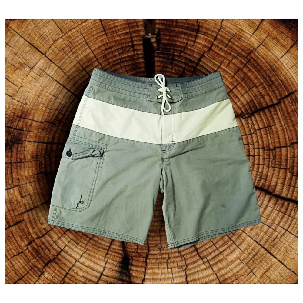 DOUBLE RL RALPH LAUREN RRL DISTRESSED BOARD SHORTS- WAIST 32"